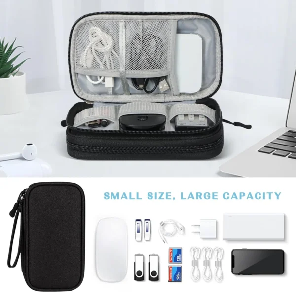 FYY Cable Organizer – Waterproof Travel Pouch for Electronics (Black) - Image 7