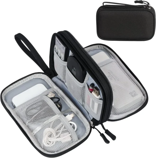 FYY Cable Organizer – Waterproof Travel Pouch for Electronics (Black)
